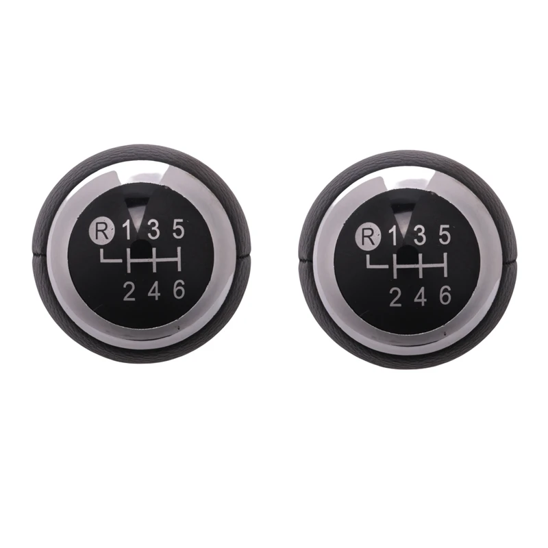 2X Car 6 Speed Abs Plastic Mt Gear Shift Knob For Toyota Corolla 1.8Mt 2007-2013 D4D Urban Lever Stick Pen Head