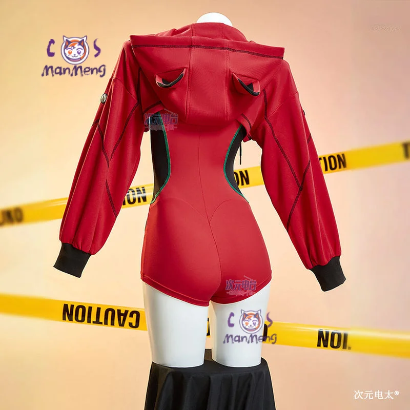 

Asuka Langley Soryu Cosplay Anime EVA Cosplay Costume Halloween Carnival Women Sportswear New Red Hooded tight-fitting Uniform