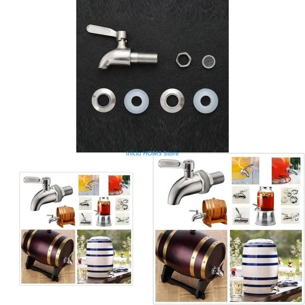 

A5YD Stainless Drink Dispenser Faucet 12mm Replacement Beverage Tap for Household