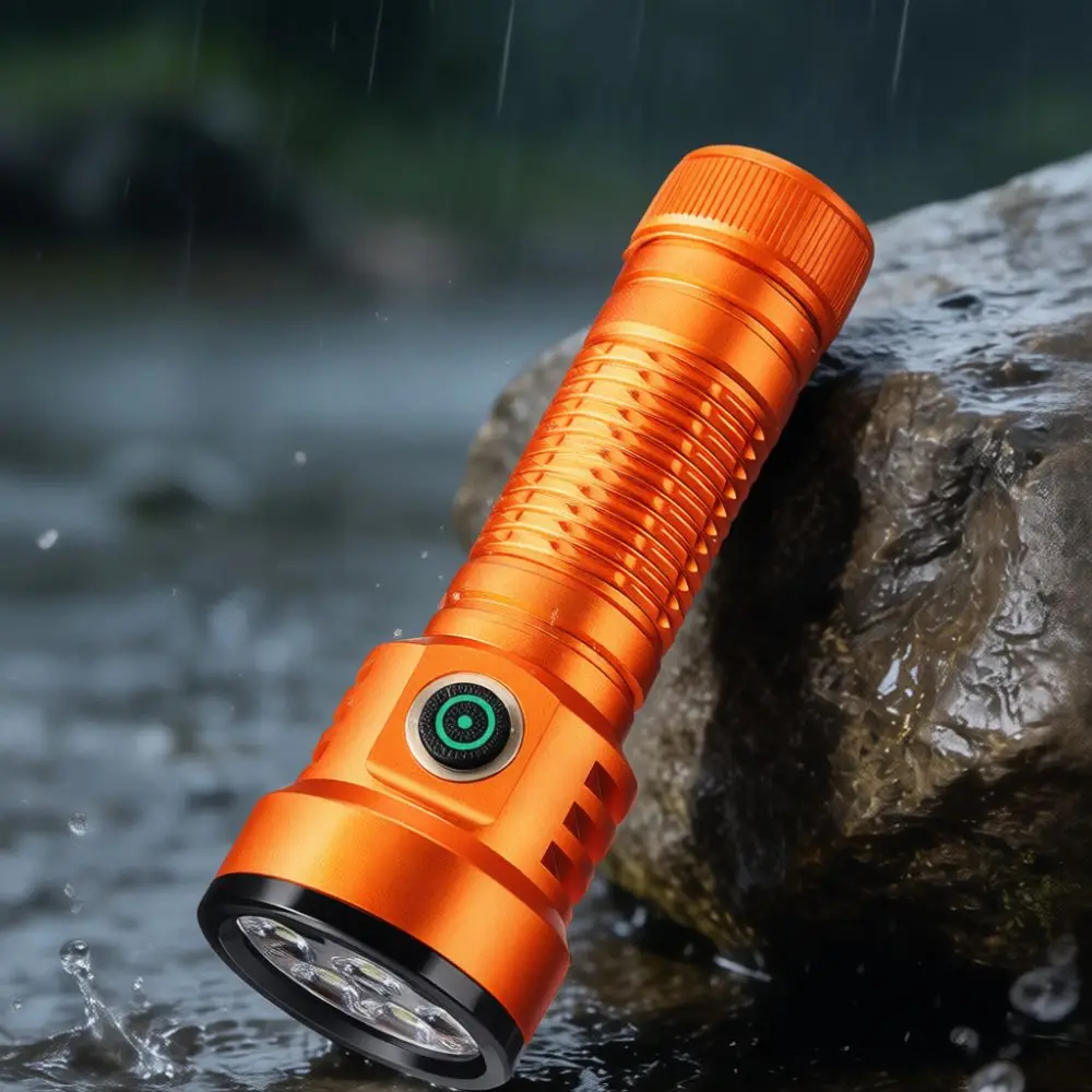Compact Handheld Flashlight High Intensity Torch Aluminum Body For Camping Hiking Night Walking Tactical Search Outdoor Tools