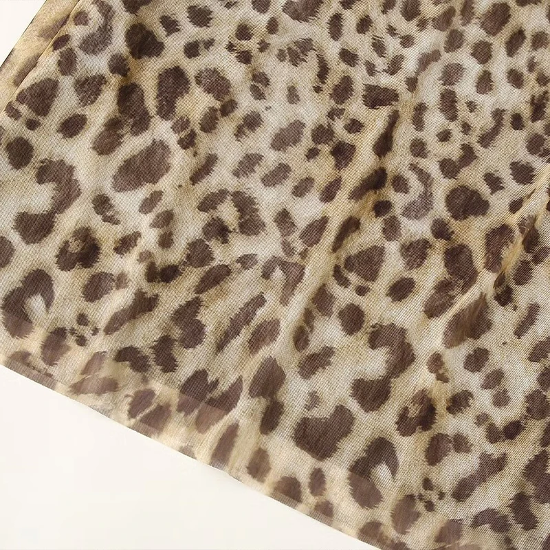 Willshela Women Fashion Leopard Printed Slim Fitting Midi Skirt Vintage High Elastic Waist Female Chic Lady Skirts