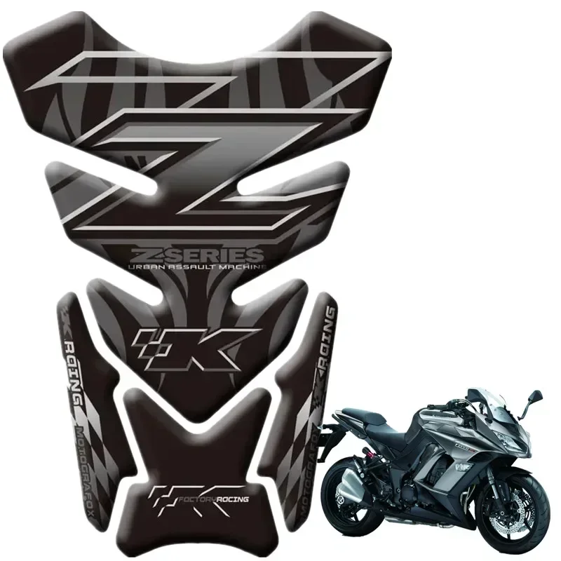 For KAWASAKI Z250 Z300 Z400 Z650 Z750 Z800 Z1000 Z900 Motorcycle Tank Pad Protector 3D Gel Sticker Decal - 3 Motor