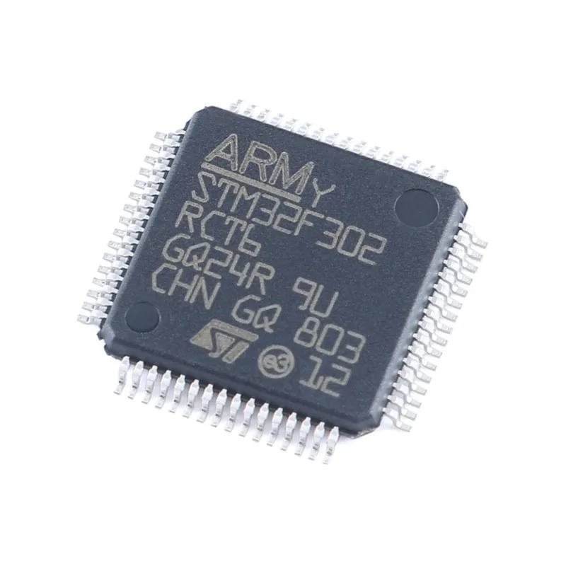 Genuine Original STM32F302RCT6, LQFP‑64 Package, ARM Cortex‑M4 Core 32‑Bit Microcontroller MCU Chip