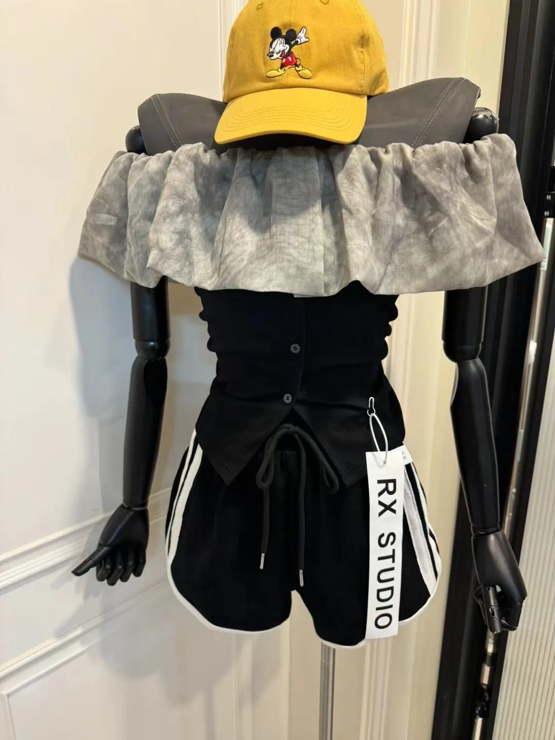 

Ele Korean Sle Women's Striped Cotton T-irt oulder Bfler Bell Bot Long Sve Casual Faionable Tops