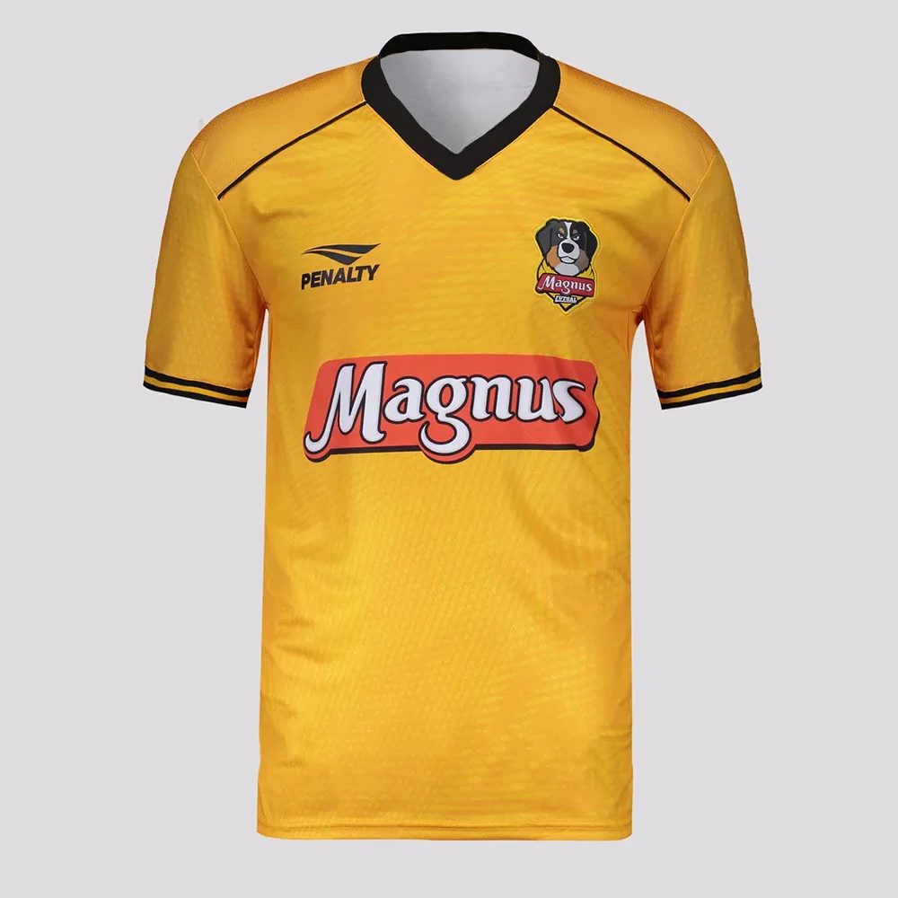 

“2025 PENALTY x Magnus x bet nacional Yellow Paw Jersey! Front Doggo × Back Logo—Black Trim × for Unisex Pitch Fun!”
