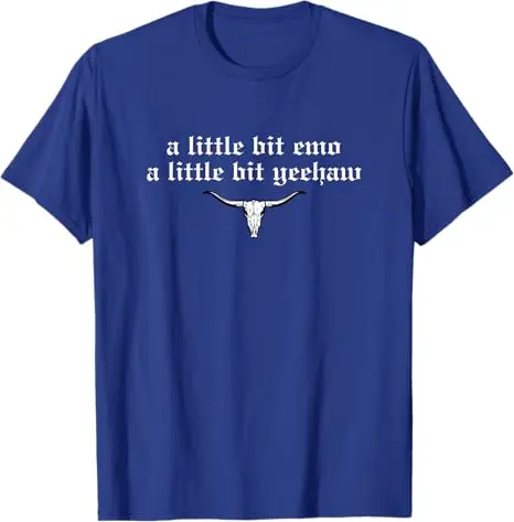 Ein bisschen Emo Yeehaw Lustiges Alt-Gen-Z-Meme Freches Cringe T-Shirt Persönliches Herren-T-Shirt Y2K Ästhetik Humor Spruch Tee Geschenk – Detail 5