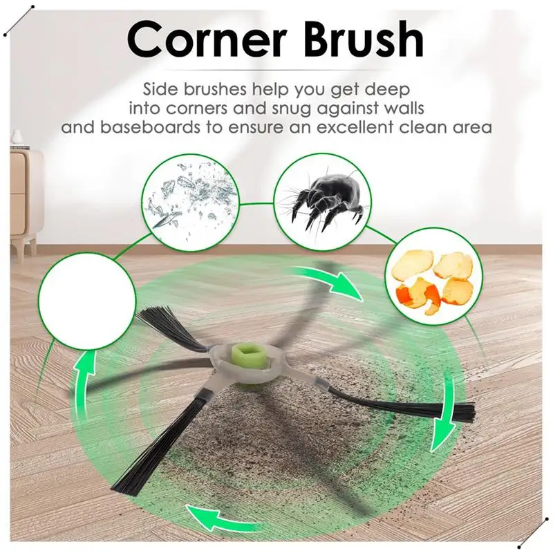 16PCS For Lefant M210 M210S M210B M213 Robotic Vacuum Cleaner Parts Side Brush Hepa Filter Mop Cloth