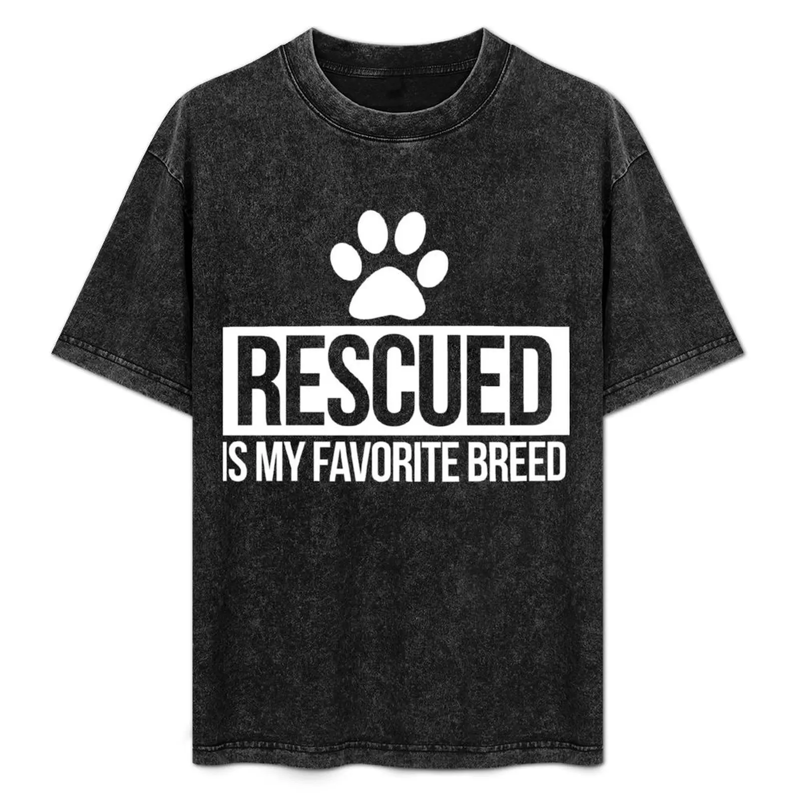 

Rescued is my favorite breed of dog T-Shirt Relaxed Casual Short Sleeve Tee