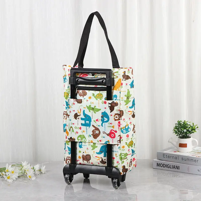 Household Grocery Shopping Cart, Portable Foldable Trailer, Express Delivery Cart, Foldable Supermarket Shopping Bag