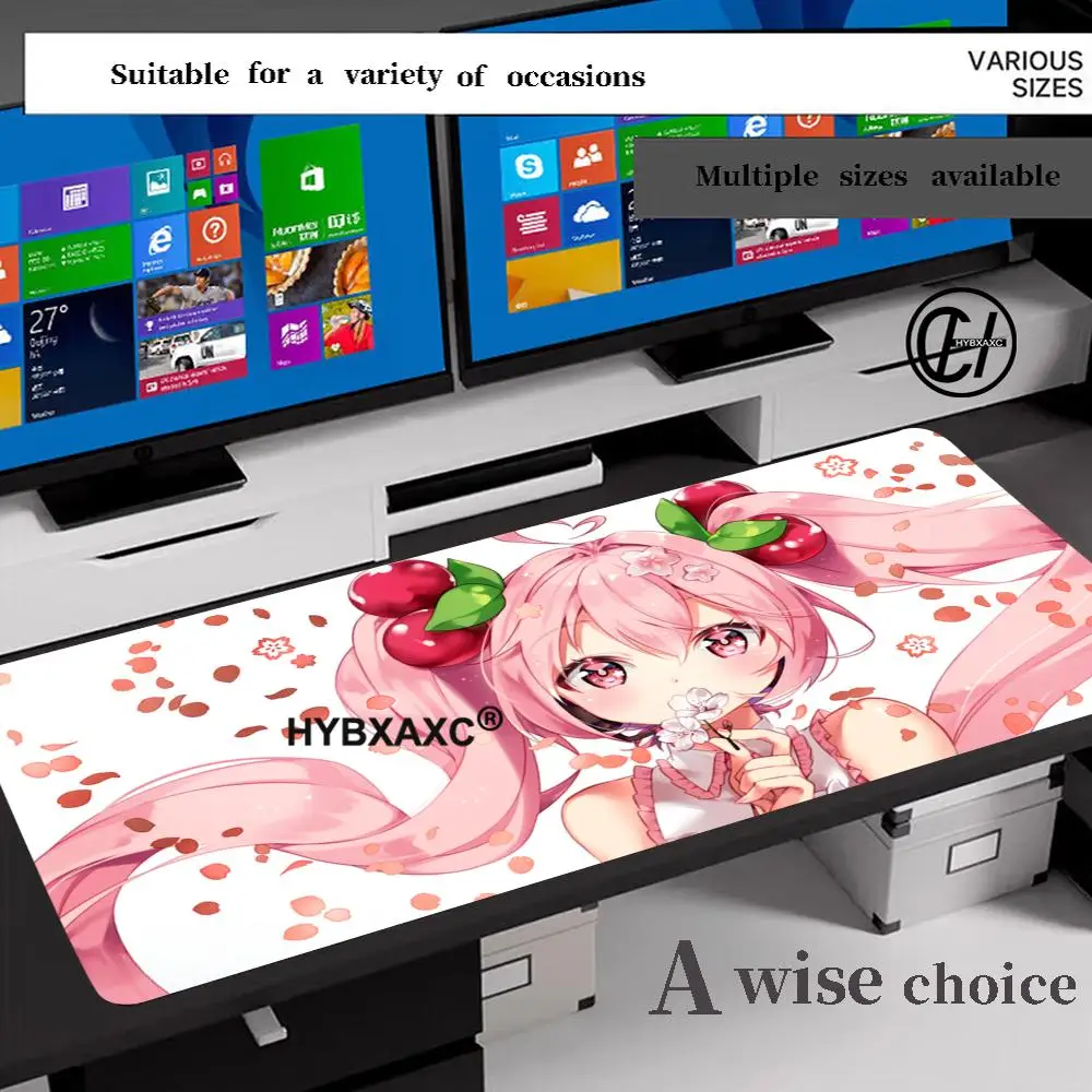 

1pc HD CUTE Cartoon Sakura Miku Kawaii Mousepad Non-slip Suitable For Office Computers Laptops E-sports Game Desk Mats Keyboard