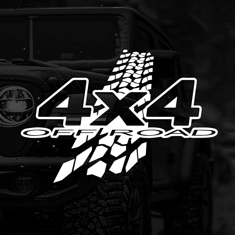 

4X4 off-road tire marks creative&funny stickers for cartoon fans&lover,high quality for car trucks motorcycles &laptops