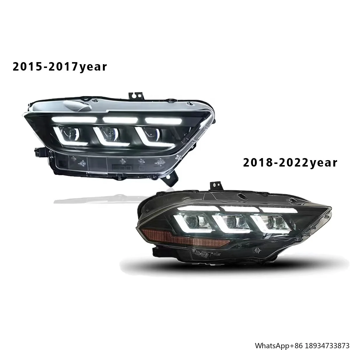 New Design LED Headlamp For Ford Mustang 2018 - 2022 Headlights Car Accessories Front Lights Front Lamp