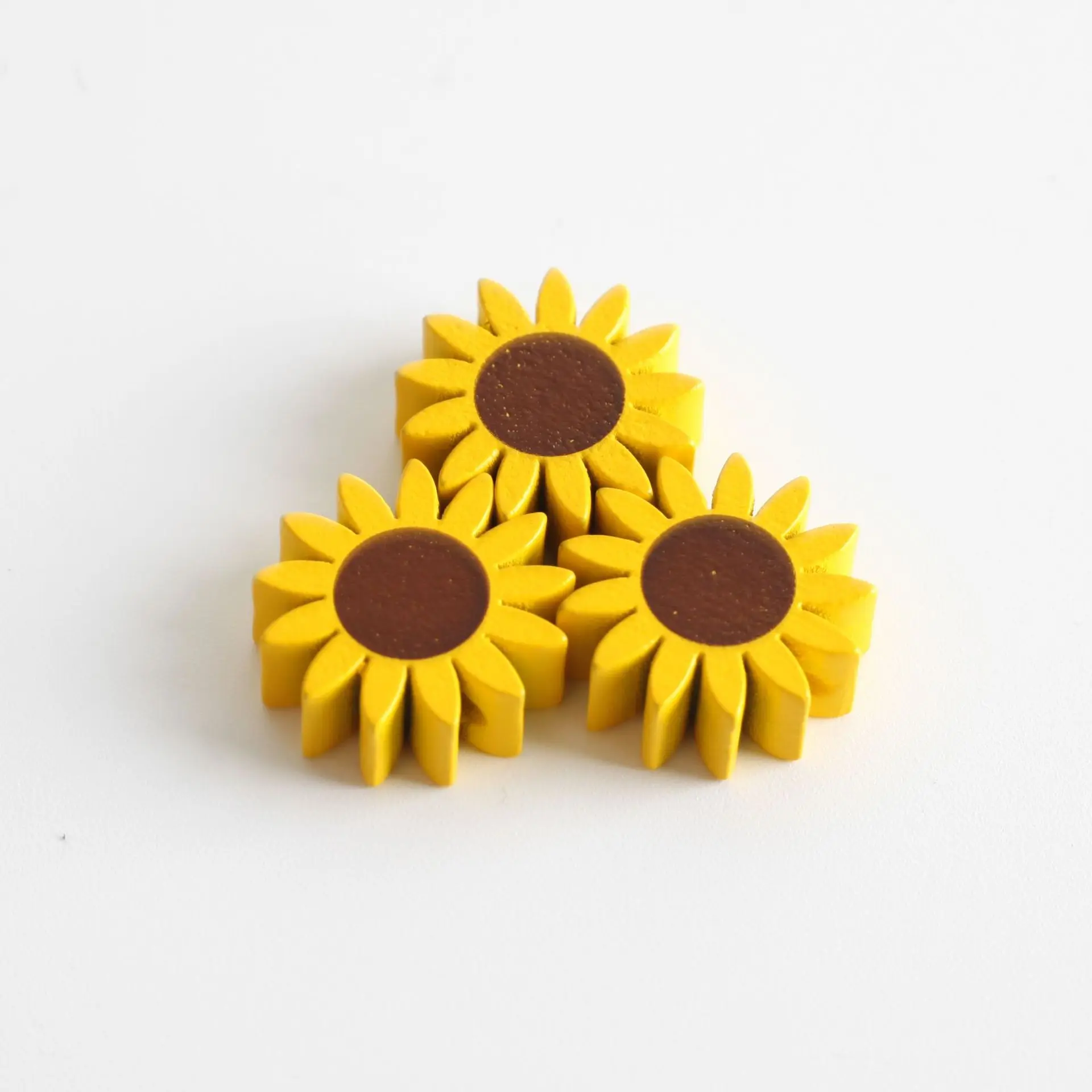 Sunflower Hemp Rope Tassel Bead String Wreath DIY Wooden Decoration Crafts Kid Toy Bracelet Accessories For Jewelry Making