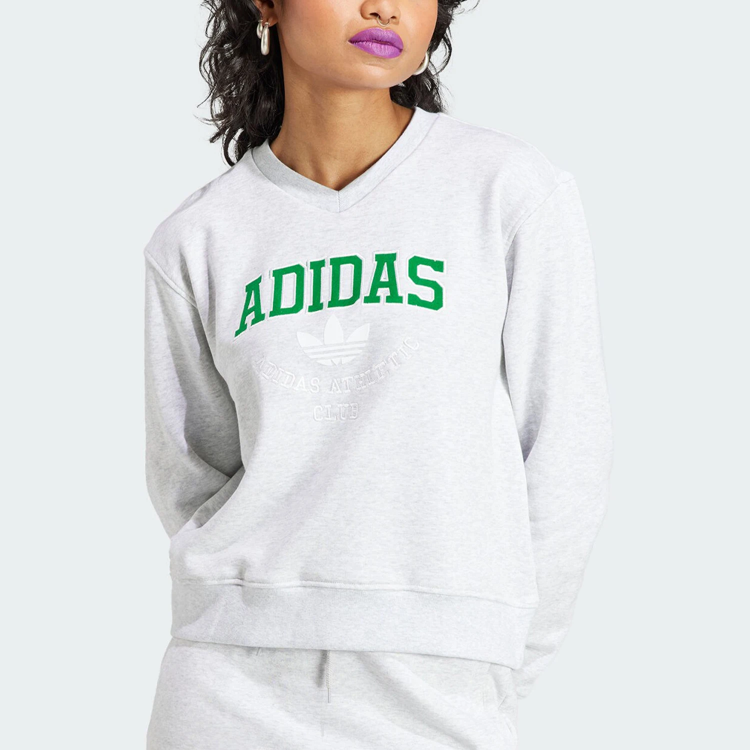 

Оригинальная женская спортивная толстовка Adidas Trefoil свободного кроя с капюшоном и принтом II5612