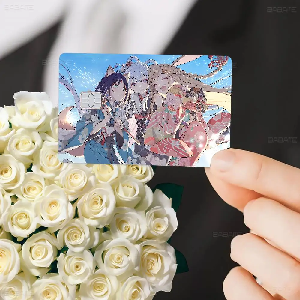 Anime Cosmic Princess Kaguyaed Anmie Sticker Film Skin Cover For Credit Card Debit Bank Card