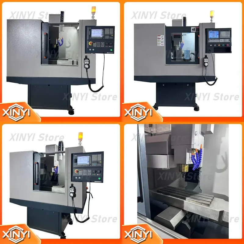 VMC4020 Small Vertical Machining Center 3-Axis CNC Milling Machine BT30 Spindle 8000RPM 12 Station Disc Tool Magazine