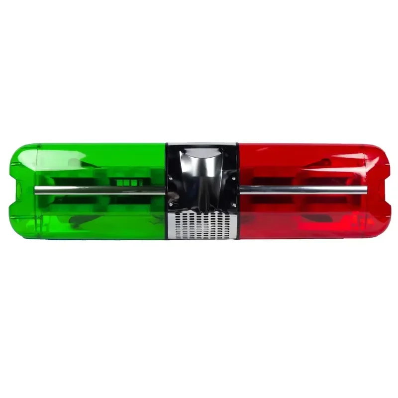 Ambulance Vehicle Green Red Led Rotating Warning Lights LightBar Blinker Led Roof Strobe Light Bar with Horn Siren
