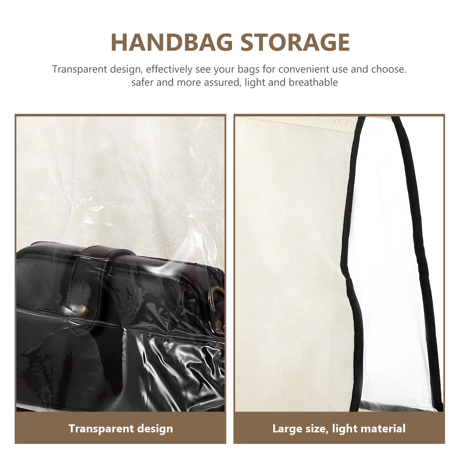 

2 Pcs Dust Protection Bag Handbag Protector Organizer Storage Covers Wallet for Non-woven Fabric Dustproof