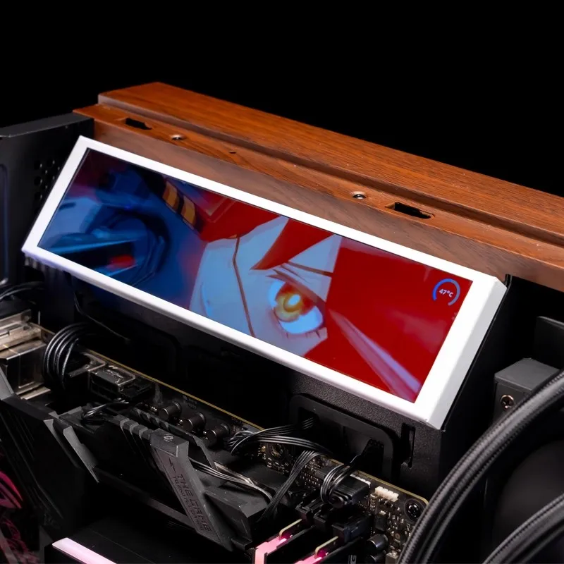 Jungle Leopard 9.16-inch LCD DIY Chassis Secondary Screen Computer Monitoring USB Custom Dynamic Video Display Host 1920*480