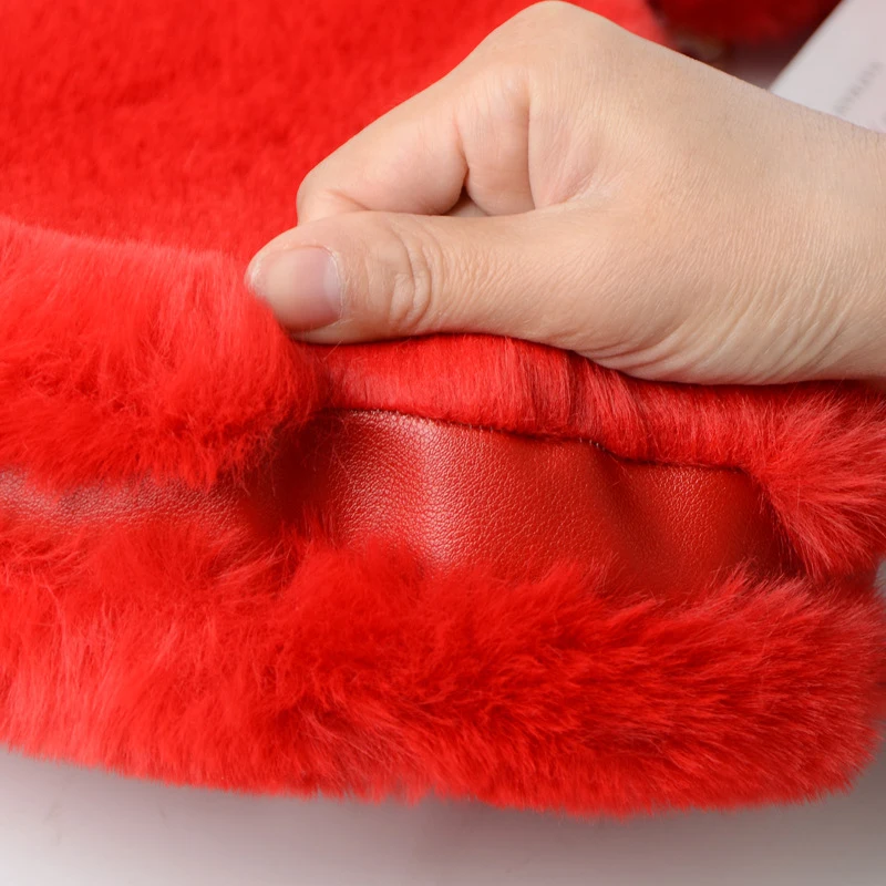 Women Hand Bags New Plush Love Heart Shaped New Fashionable Solid Color Soft Comfortable Purses and Handbags Bags for Ladies view 4