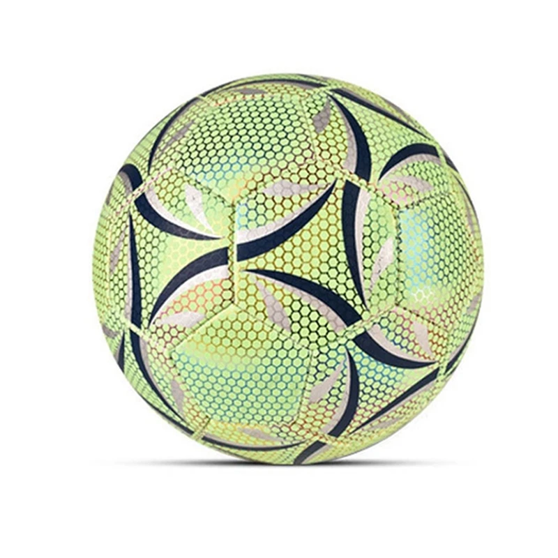 Outdoor Glow Reflective Football Soccer Ball Official No.5 Ball PU Match Training Football Futbol Topu For Adults