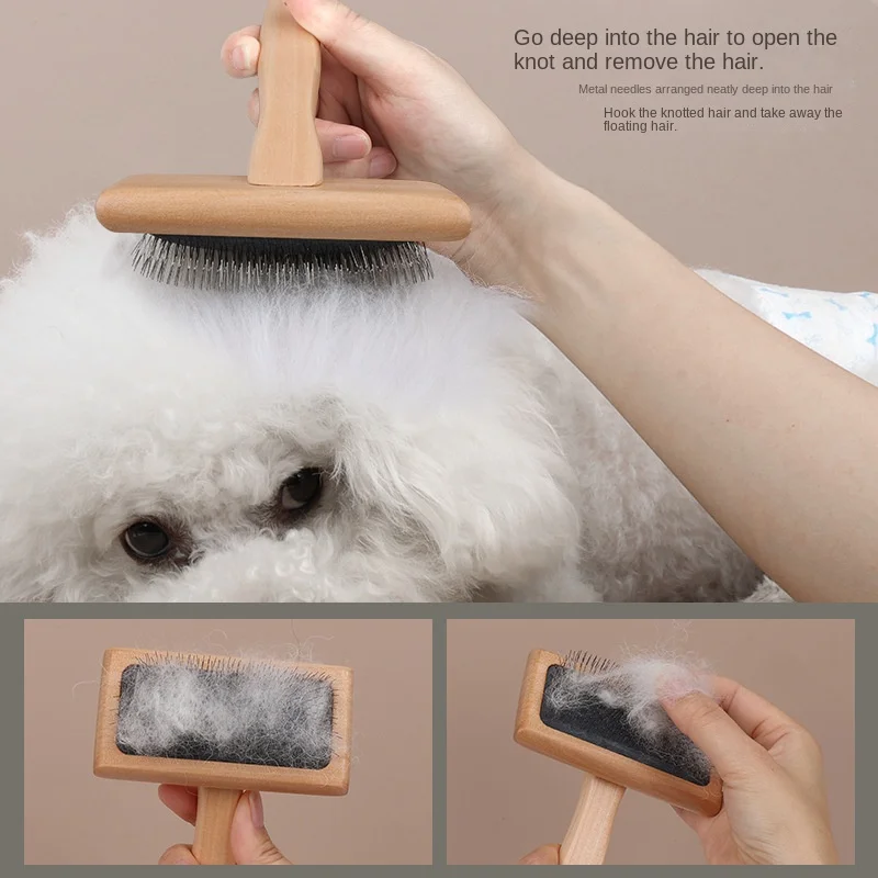 Pet Comb Dog Hair Grooming Wooden Needle Comb Dog Comb Cat Hair Removal Comb  Cat Comb  Pet Supplies