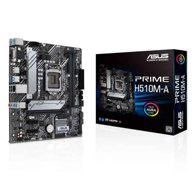 Asus LGA 1200 PRIME H510M-A H510 Motherboard PCI-E 4.0 2 DDR4 64GB 4 SATA III Micro ATX Motherboard 1200 USB3.2