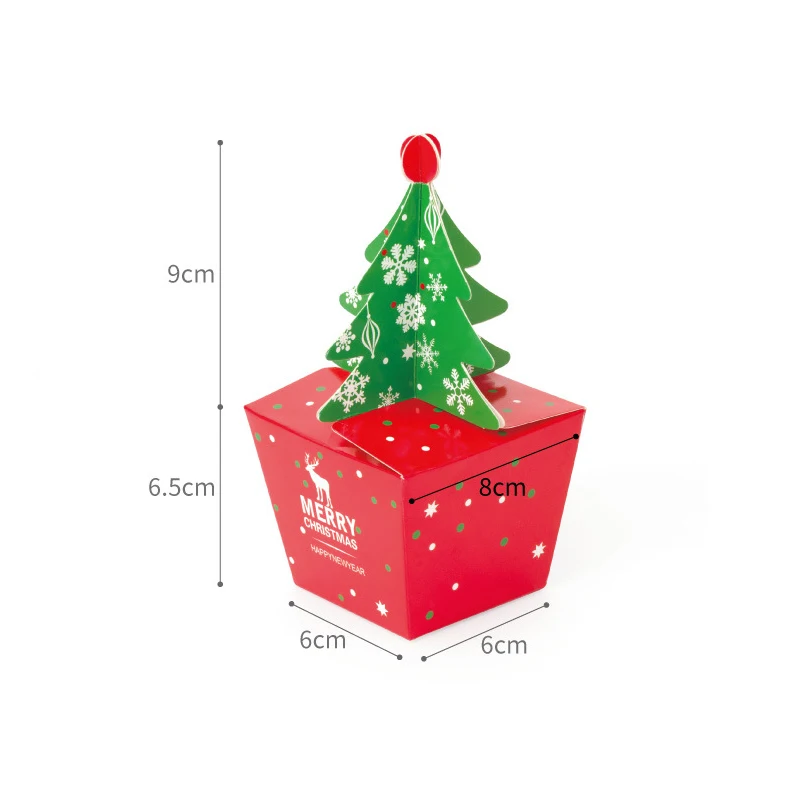 Christmas Advent Candy Box, Santa Paper Gift Box, Christmas Tree Gift Packaging, Pequenos Acessórios Suprimentos, Moda, 20 Pcs