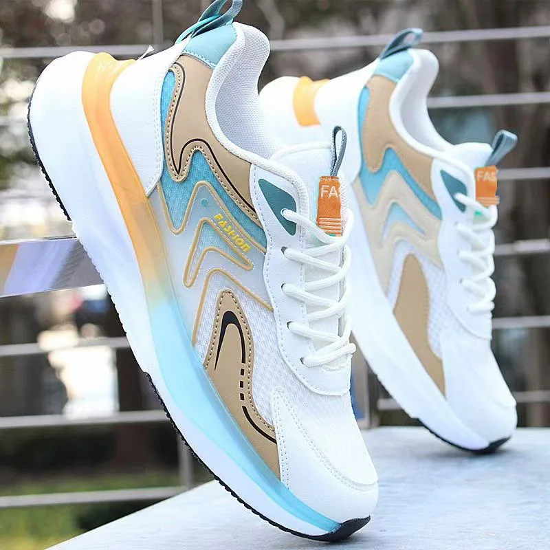 Summer 2026 Men's Multicolor Mesh Y2K Running Sneakers Breathable Light-Weight Soft-Cushion Anti-Slip Streetwear Travel Footwear