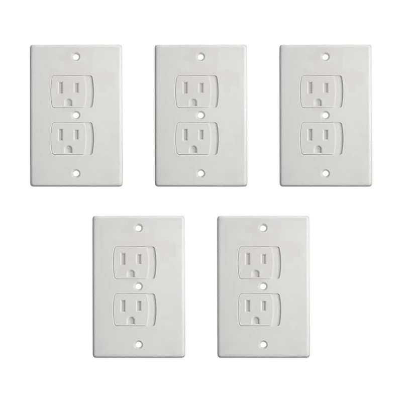 

ABBN-Self-Closing Socket Cover, White Safety Wall Electrical Socket, Matching Screws, For Baby Protection.
