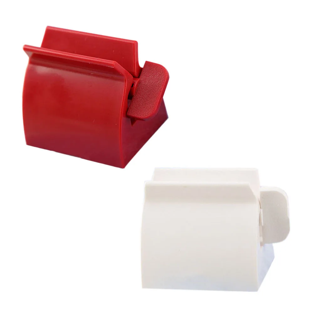 Toothpaste Squeezer Rolling Tube Dispenser Red High Quality Plastic Bathroom Accessory For Cosmetics Lotion Creams Paints Waste