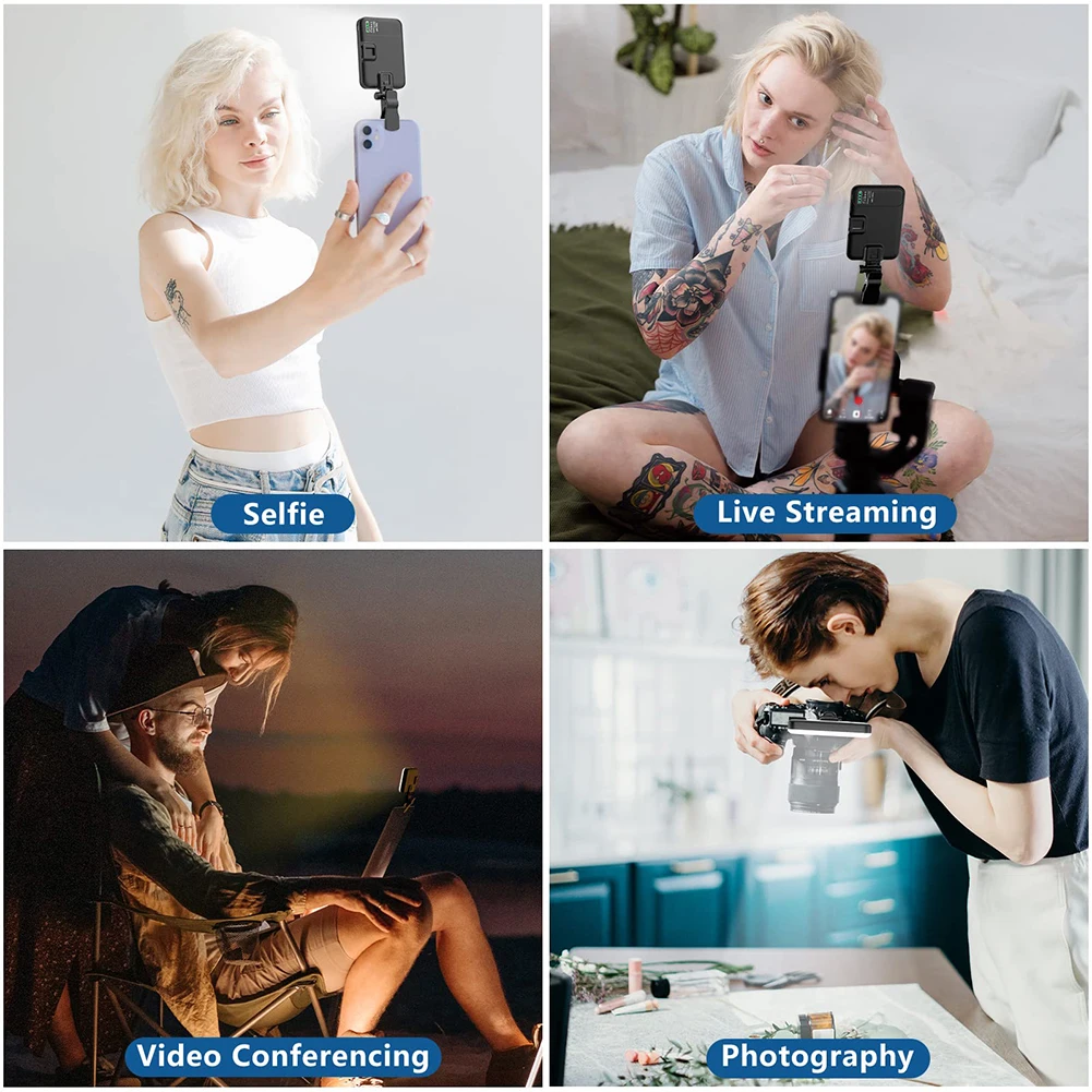 Selfie Light Makeup Light 2200mAh Rechargeable Clip Video Light LED Fill Light For Mobile Phone Tablet Laptop Camera Accessories