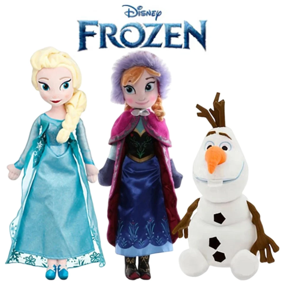

Популярные плюшевые куклы Анна и Эльза из мультфильма «Холодное сердце», 40-50 см, игрушки-принцессы, подарок на день рождения и Рождество для детей