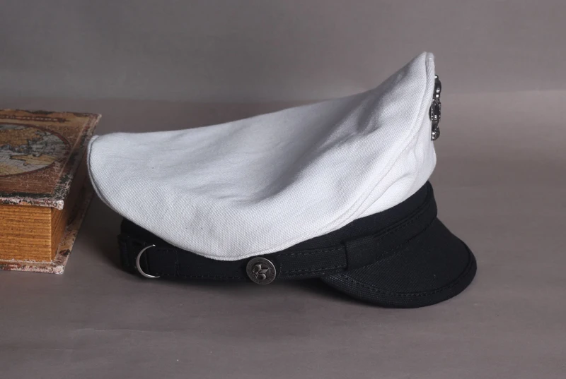 2025, Frühling, Retro-Matrosenkappe, für Herren und Damen, Hut, männlich, Segeltuch, flache Oberseite, grauer Adler, Windschutz, Gürtel, Lokomotive, Casquette – Detail 13
