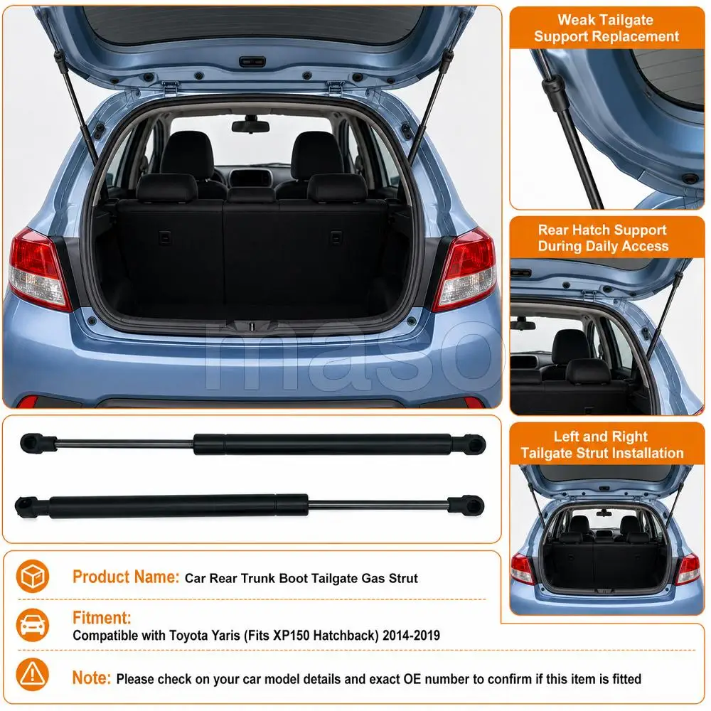 2pcs Car Rear Trunk Boot Tailgate Gas Strut For Toyota Yaris XP150 Hatchback 2014-2019 68950-0D090 68960-0D030 68950-0D040