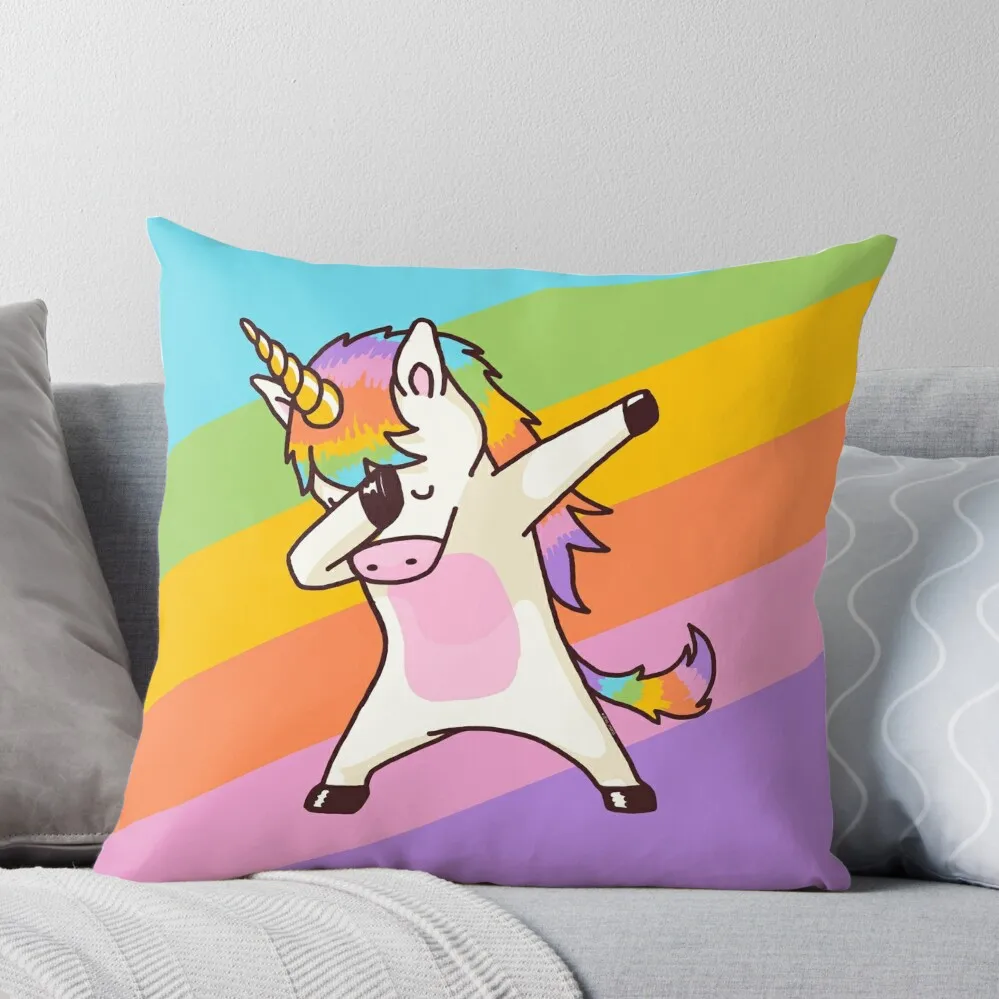 Dabbing Unicorn Shirt Hip Hop Dab Pose Throw Pillow Sitting Cushion autumn pillowcase