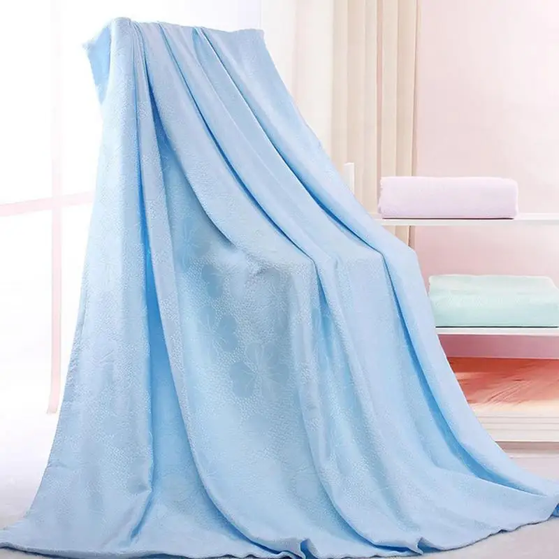 Travel Cooling Blanket Summer Air Conditioner Quilt Bamboo Fiber Light And Breathable Skin-friendly For Body Thermal Absorbent