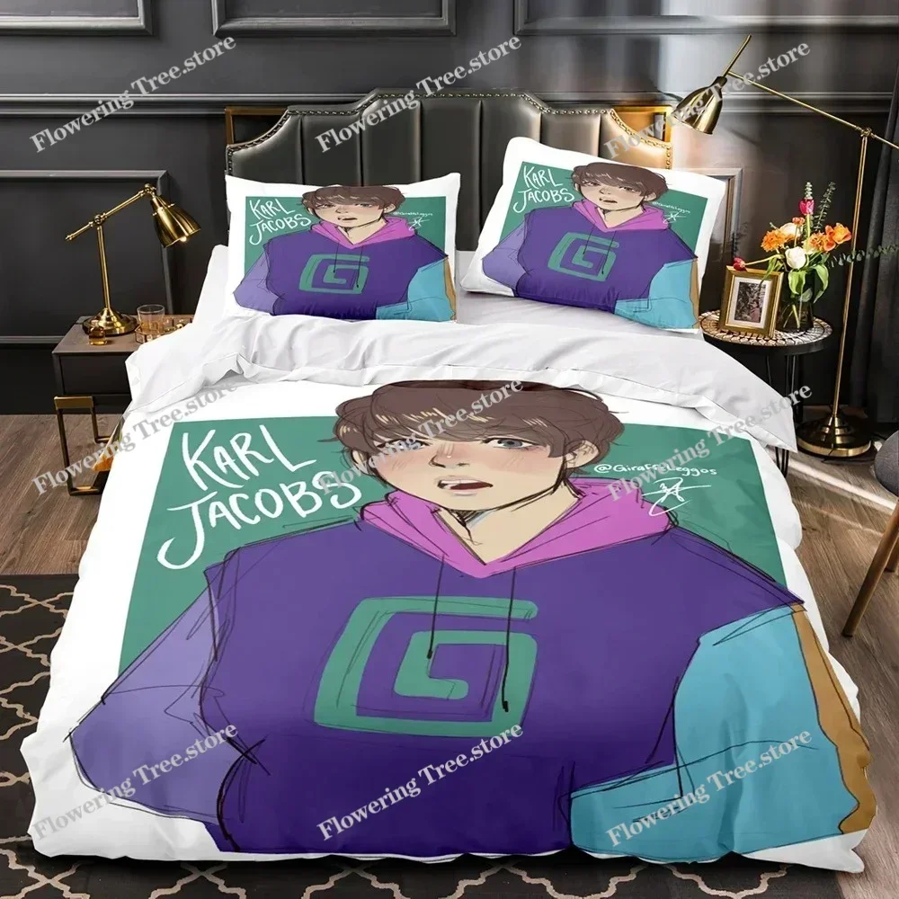 

3D Print Karl Jacobs Bedding Set Boys Girls Twin Queen Size Duvet Cover Pillowcase Bed Kids Adult Fashion Home Textileextile029