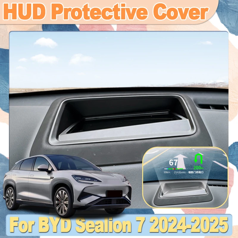 

For BYD Sealion 7 Sea Lion 07 2024 2025 Car HUD Display Cover Head Display Protective Covers Non Reflective HUD Auto Protection