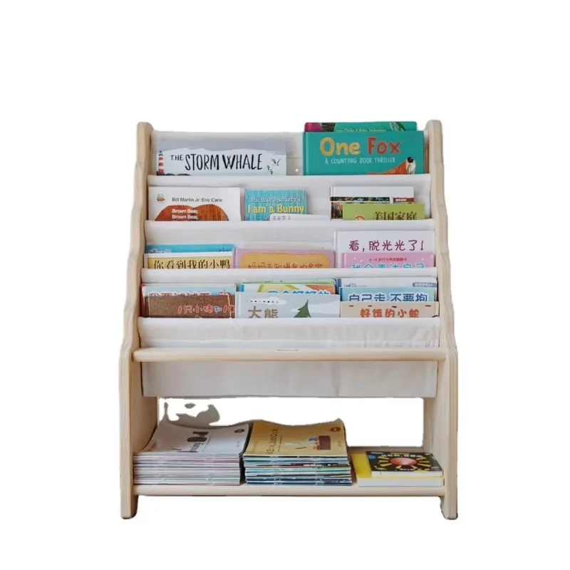 Kids Solid Wood Bookcase Simple Kindergarten Primary School Student Picture Book Bookshelf