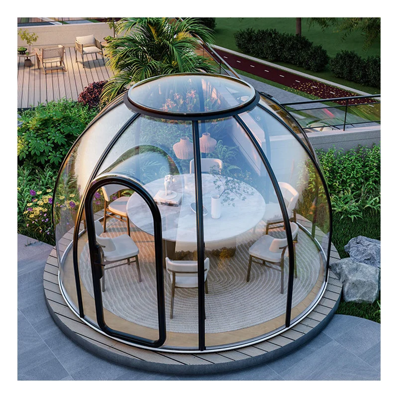 Transparent Inflatable Stargazing Room Tent Metal Star Gazebo with Powder Coated Frame for Outdoor Camping Scenic Tourism Venue