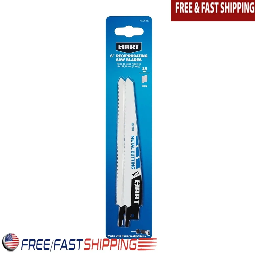 

2 шт., 6 дюймов, 18 TPI, пилы для резки металла, сабельные пилы, тонкие металлические материалы, совместимые со всеми сабельными пилами