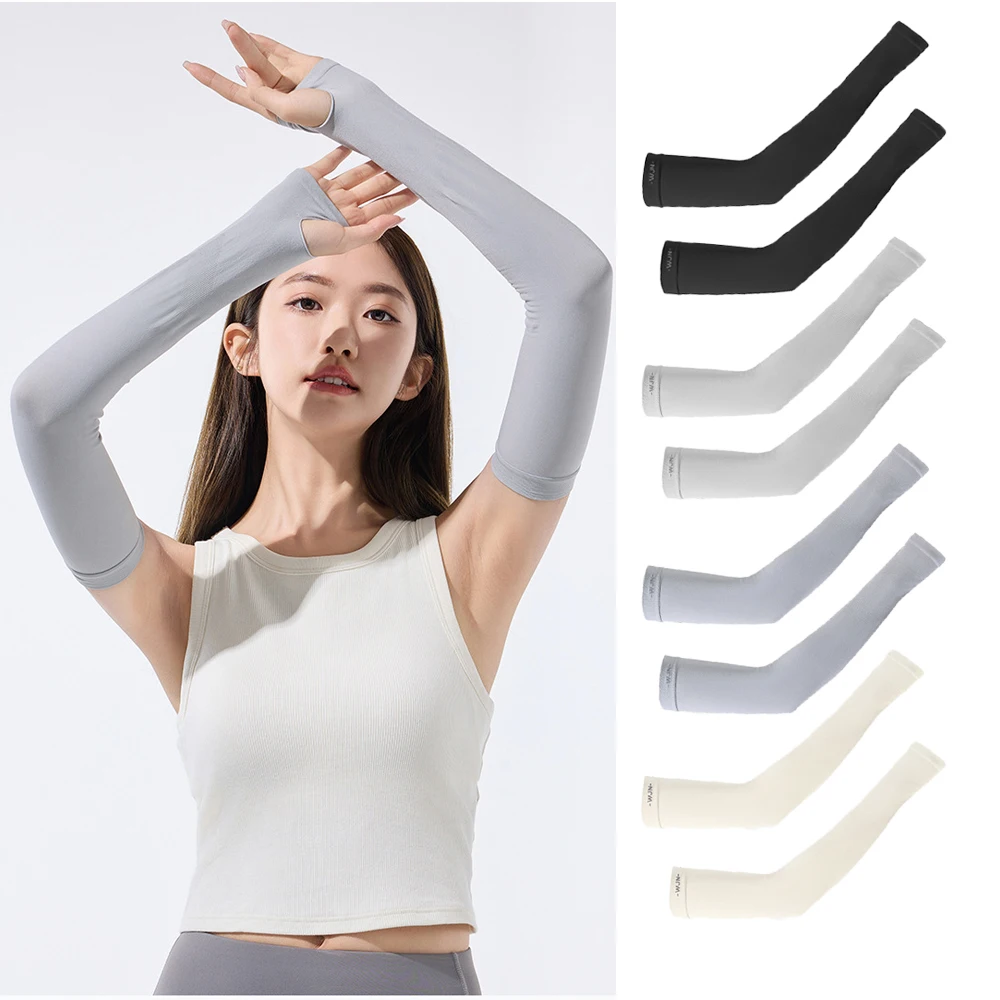 1 par de mangas longas de proteção solar para braço, manga para esportes ao ar livre, capa de braço legal, proteção solar, viagens, verão