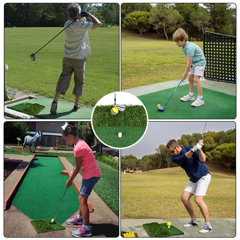[New] Golf Hitting Mat, Portable Golf Strike Mat With Antislip Rubber Base, Portable Golf Practice Mat For Outdoor/Indoor