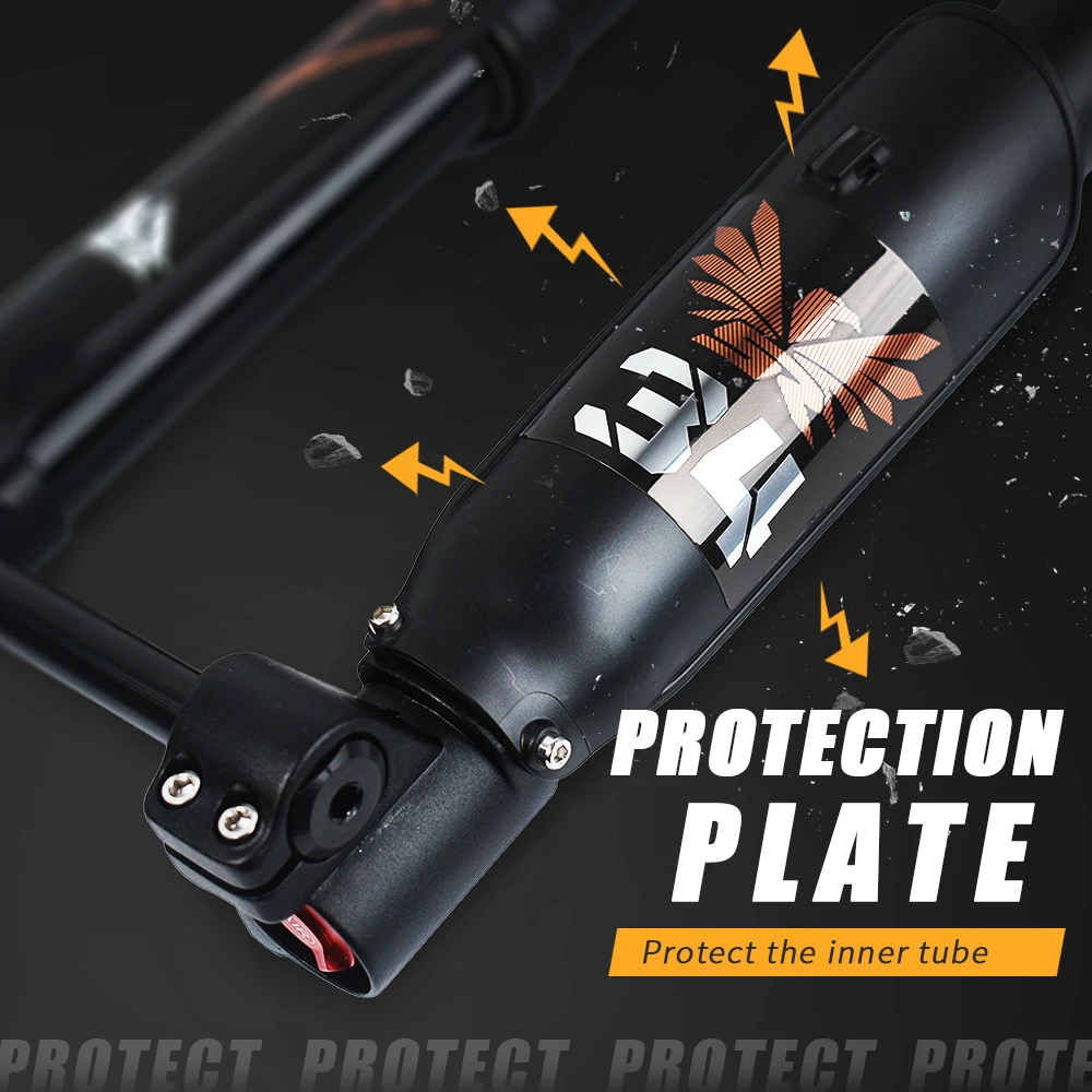 شوكة دراجة من سبائك الألومنيوم STLF مع تاج فرامل قرصية مقلوب من خلال المحور وشوكة ركوب الدراجات الجبلية الهوائية الربيعية المستقيمة #3