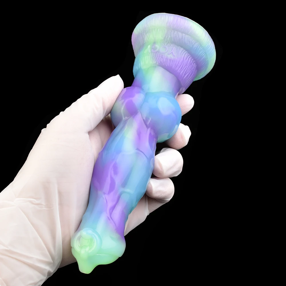 LEZEE Lotus Color Penis Large Knot Wolf Dildo With Suction Cup Silicone Animal Dildos Anal Plug Erotic Sex Toys For Women Adult