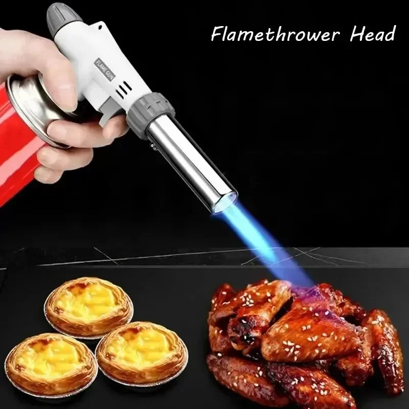 Kitchen Torch Cooking Igniter Portable Gas Burner Butane Gas Burner Gas Lighter Flame Gun Blowing Camping Barbecue Culinary Torc