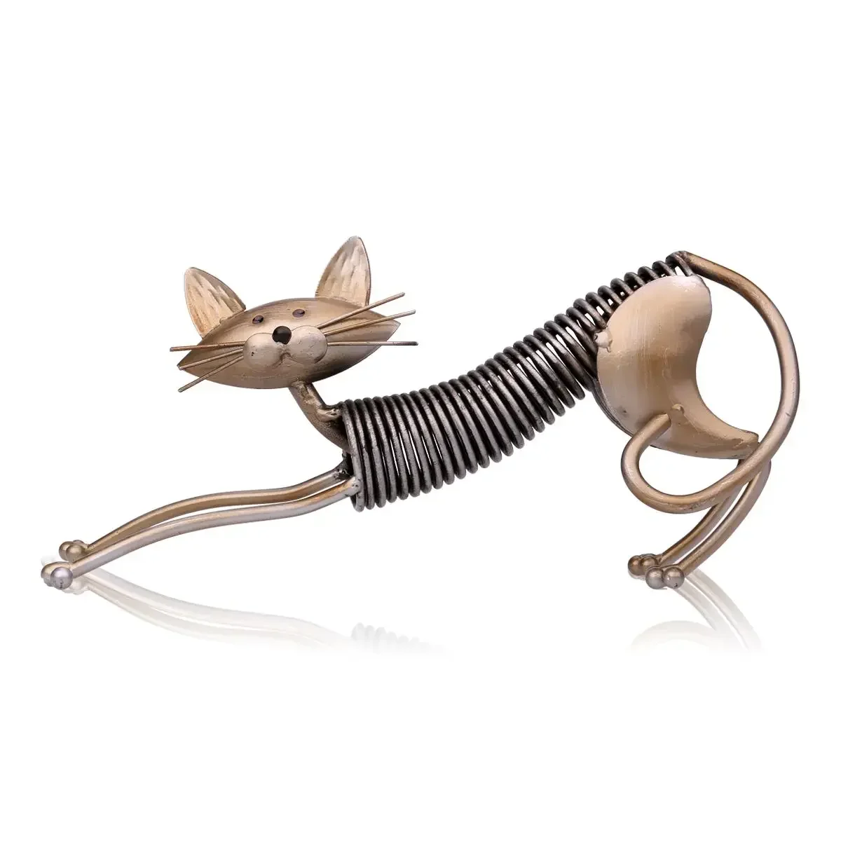 

Tooarts Metal Figurine Iron Art Decoration Cat Shape Handicraft Crafting Figurine Art Decoration Modern Home Decoration Ornament
