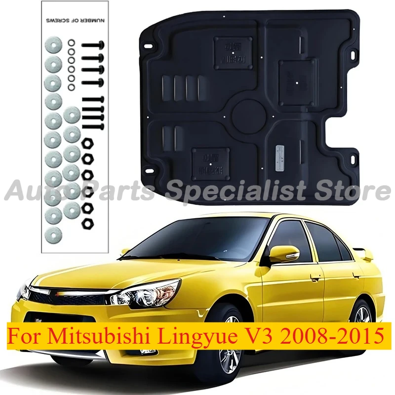 

High Quality For Mitsubishi Lingyue V3 2008-2015 Engine Guard Board Splash Shield Mud Fender Plate Cover Black