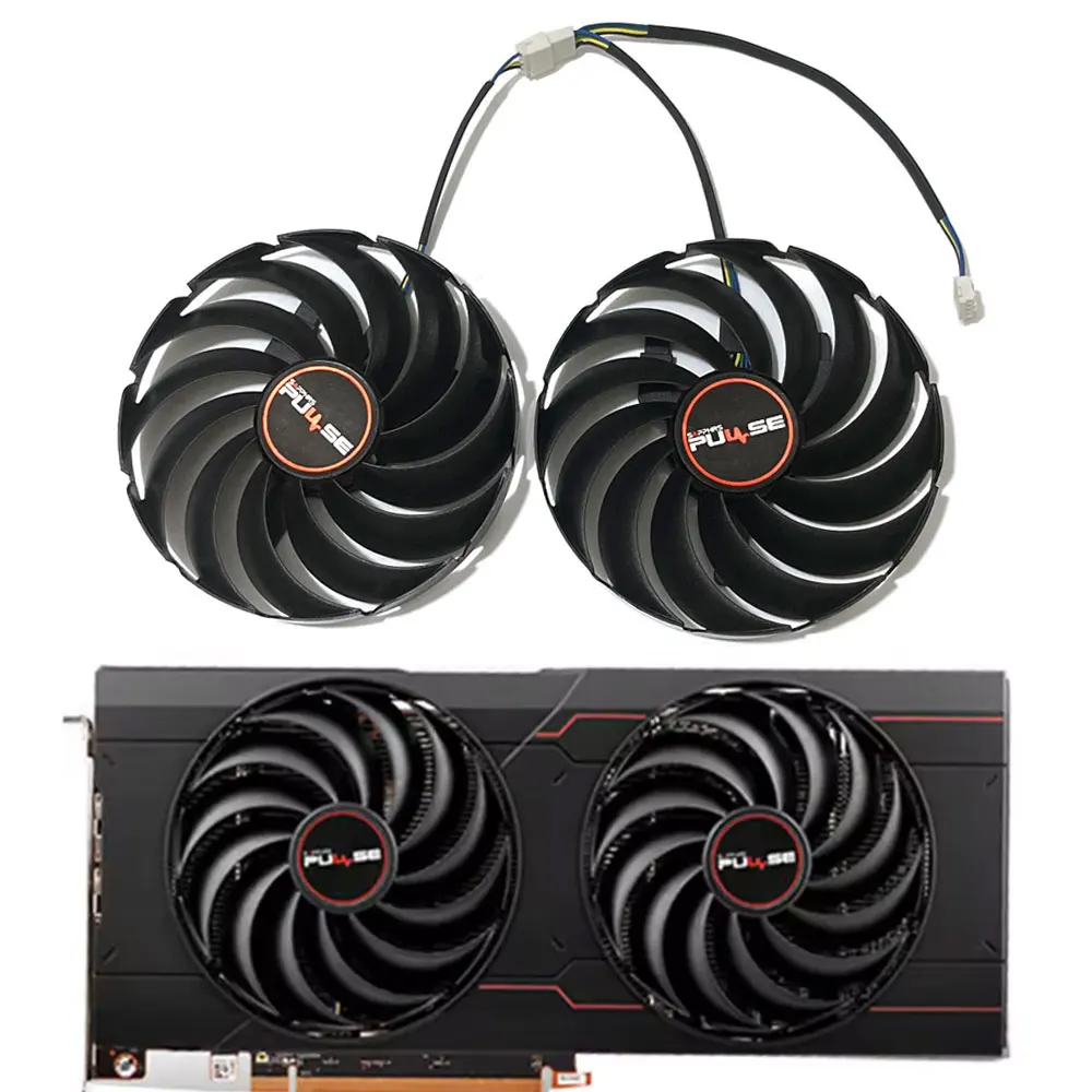 Ventilador de Tarjeta Gráfica Silencioso de 95 mm y 4 Pines para Sapphire RX 6700 6700XT 6700 XT PULSE GPU, Compatible con Tarjetas CF1010U12D FDC10U12D9-C